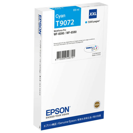 Epson T9072-C13T907240 Mavi Orijinal Kartuş Yüksek Kapasiteli
